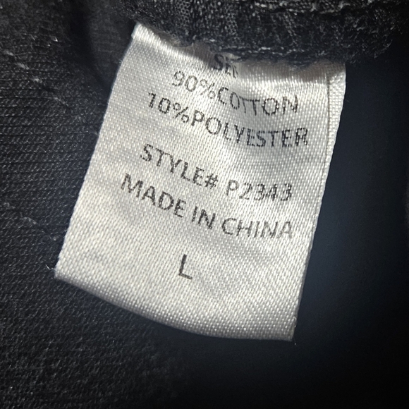 Miss Love The Metallic Jean Denim Wide Leg Pants Black Silver size Large - Picture 8 of 11